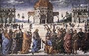 PERUGINO, Pietro Christ Handing the Keys to St. Peter af oil painting picture wholesale